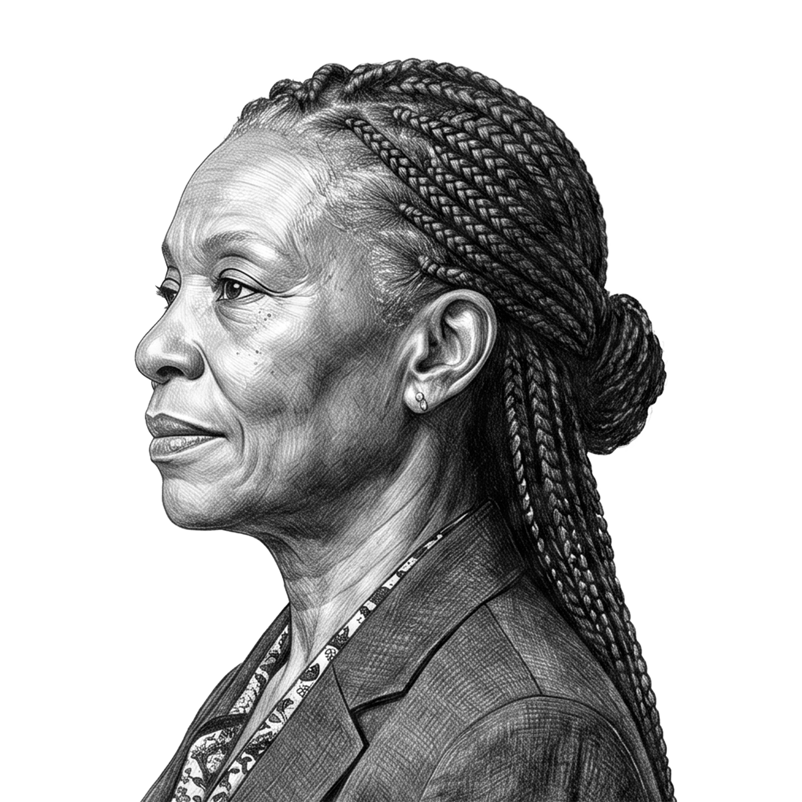 Illustration of a confident business leader in profile, representing executive presence, leadership insight, and professional development through RHR’s Leadership Assessment, Coaching, and Development Solutions.