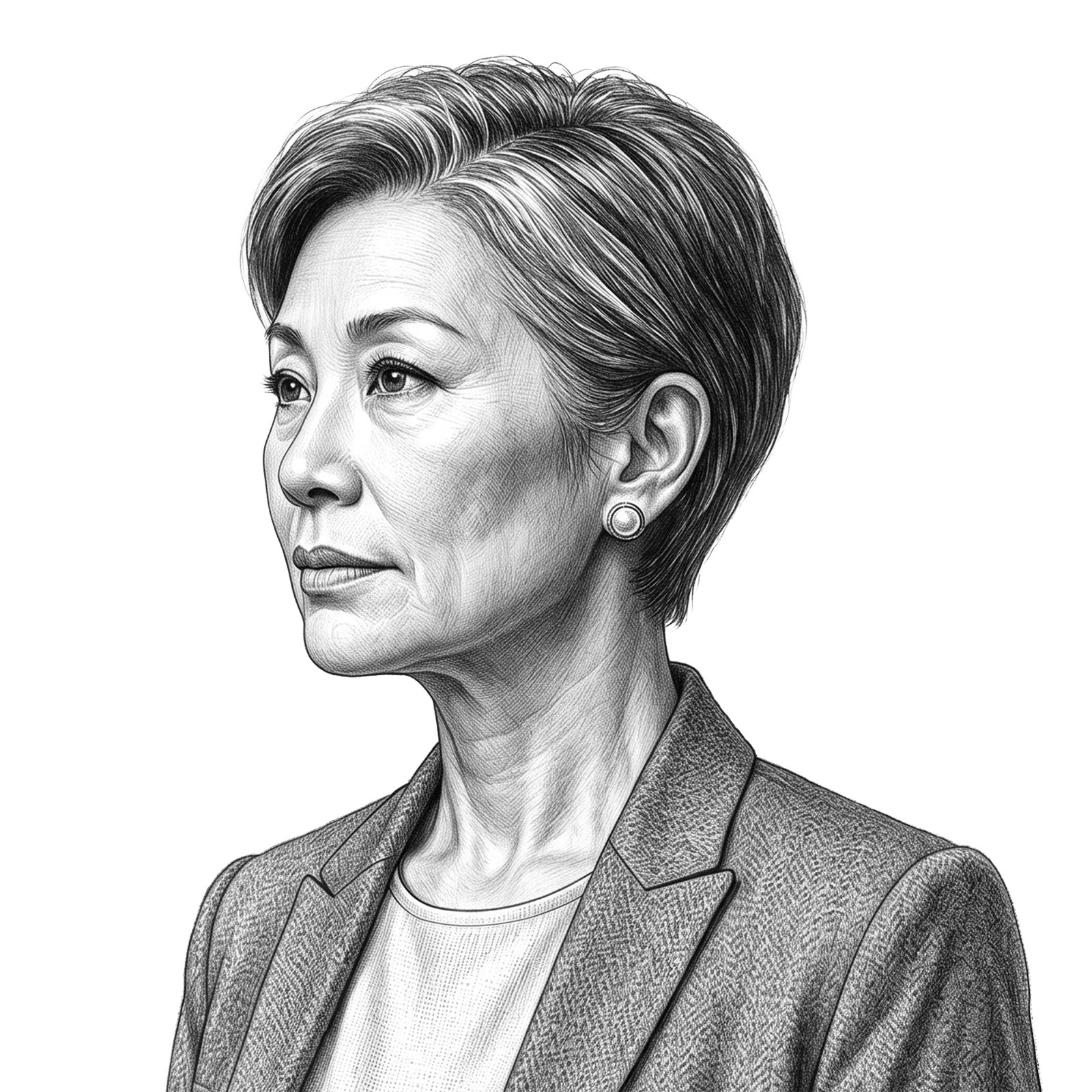 Illustration of a confident business leader in profile, representing executive presence, leadership insight, and professional development through RHR’s Leadership Assessment, Coaching, and Development Solutions.