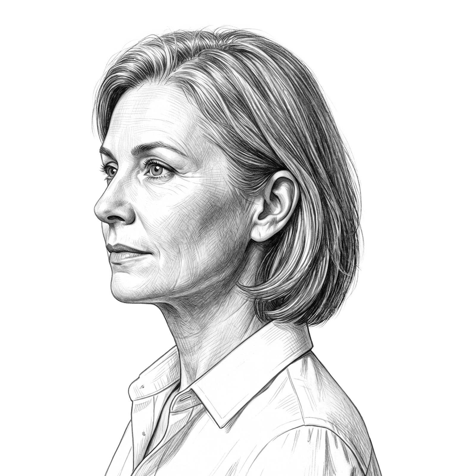 Illustration of a confident business leader in profile, representing executive presence, leadership insight, and professional development through RHR’s Leadership Assessment, Coaching, and Development Solutions.