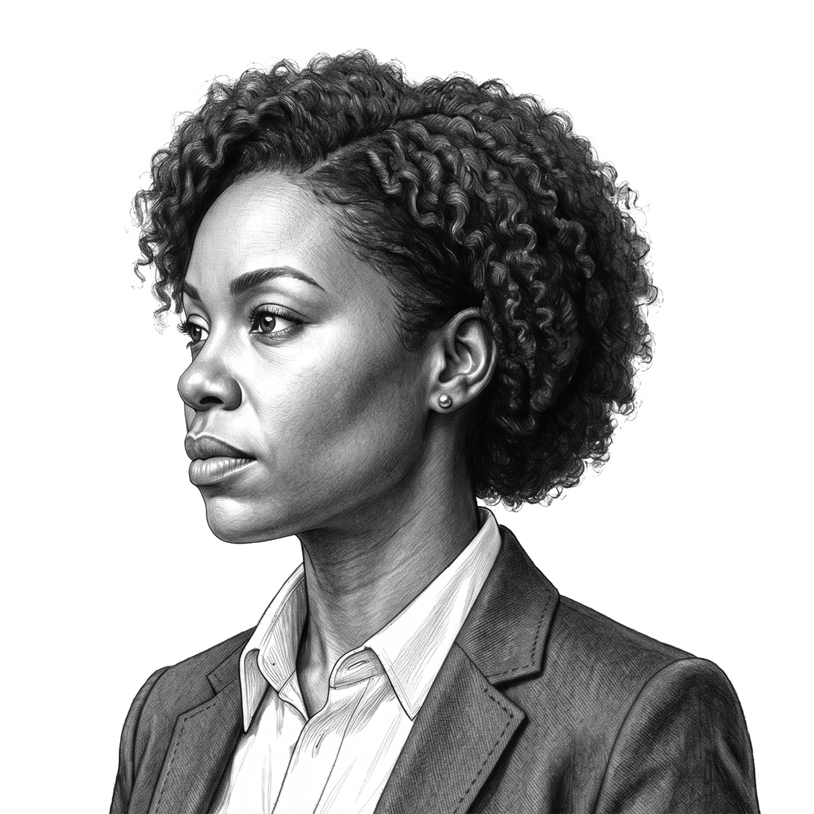 Illustration of a confident business leader in profile, representing executive presence, leadership insight, and professional development through RHR’s Leadership Assessment, Coaching, and Development Solutions.