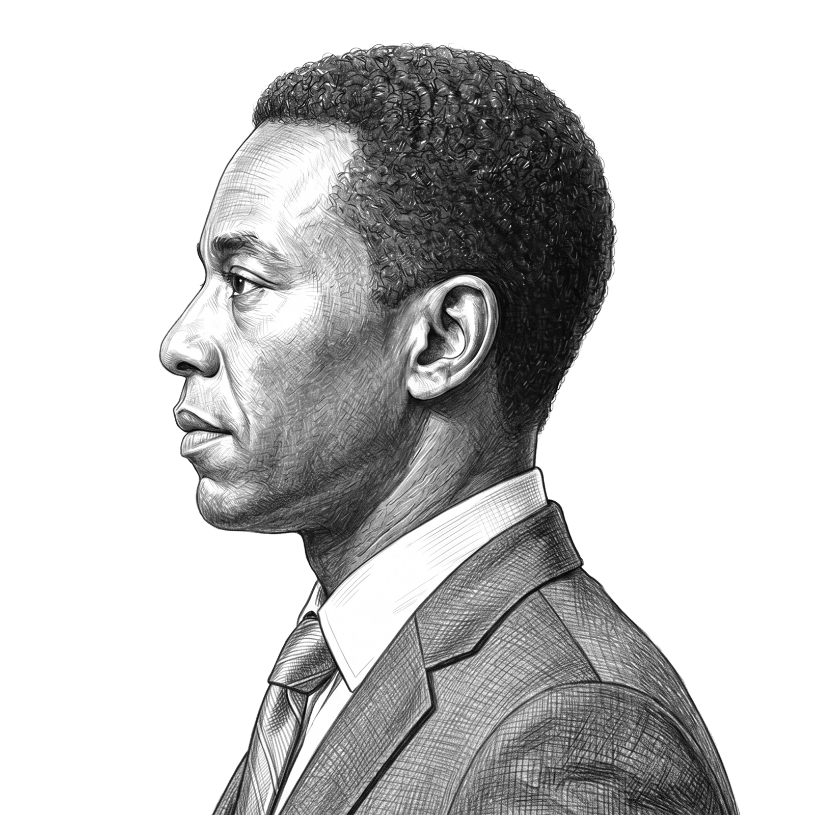 Illustration of a confident business leader in profile, representing executive presence, leadership insight, and professional development through RHR’s Leadership Assessment, Coaching, and Development Solutions.