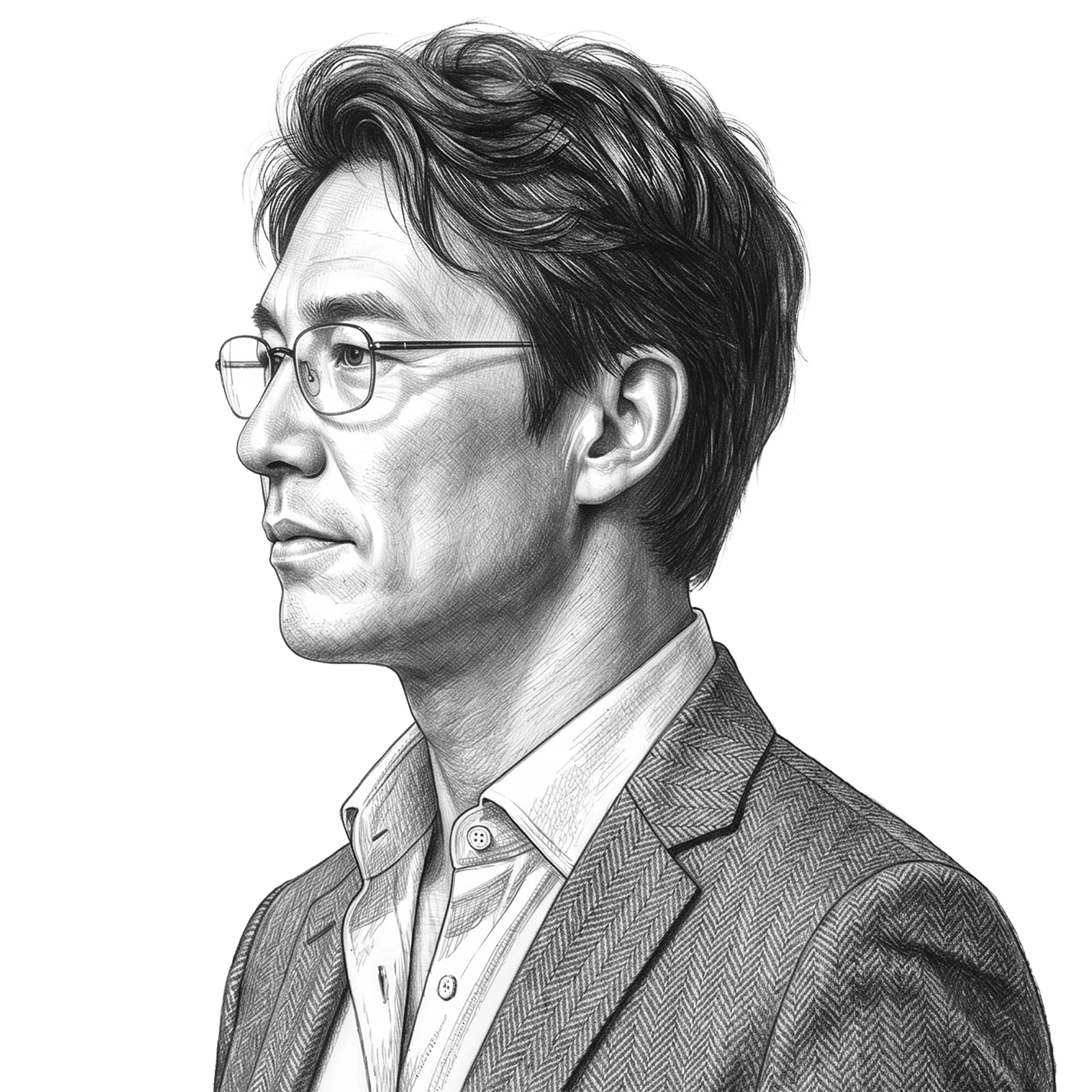 Illustration of a confident business leader in profile, representing executive presence, leadership insight, and professional development through RHR’s Leadership Assessment, Coaching, and Development Solutions.