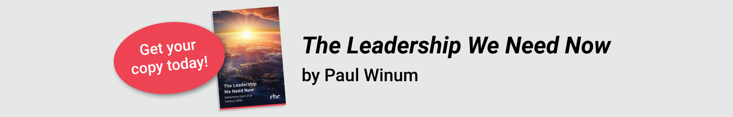 The Leadership We Need Now - eBook